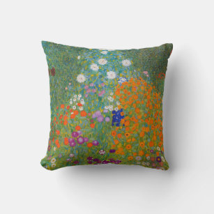 Cojín Decorativo Gustav Klimt - Jardín de flores