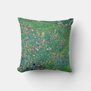 Cojín Decorativo Gustav Klimt - Paisaje de jardín italiano