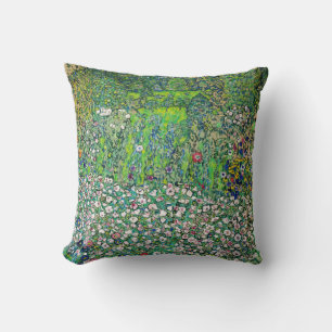 Cojín Decorativo Gustav Klimt - Paisaje hortícola y cima de una col