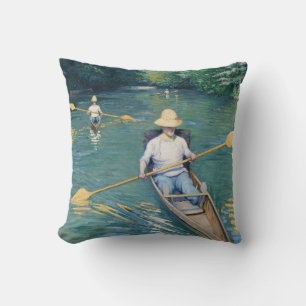 Cojín Decorativo Gustave Caillebotte - Barcas en el Yerres