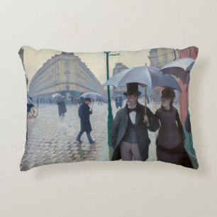 Cojín Decorativo Gustave Caillebotte - Calle de París; Día lluvioso