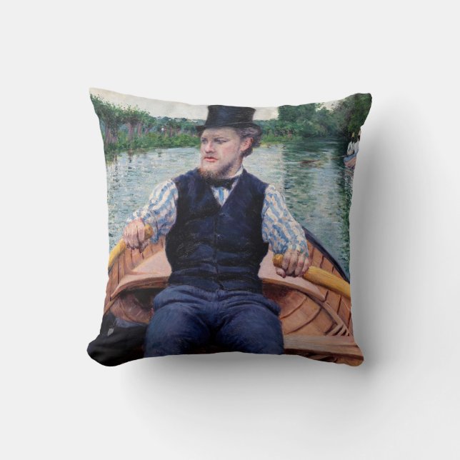 Cojín Decorativo Gustave Caillebotte - Fiesta en bote (Anverso)