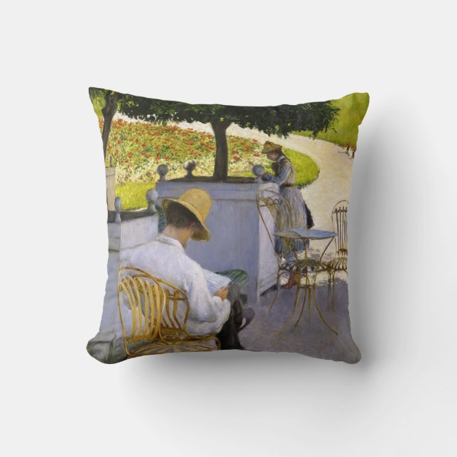 Cojín Decorativo Gustave Caillebotte - Los árboles Naranjas (Anverso)