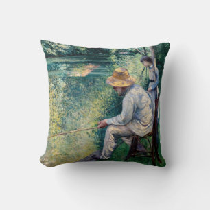 Cojín Decorativo Gustave Caillebotte - Pesca con caña