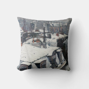 Cojín Decorativo Gustave Caillebotte - Tejados bajo la nieve