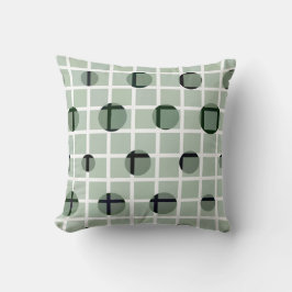 Cojín Decorativo Habitación con Patrón Blanco Verde Menta