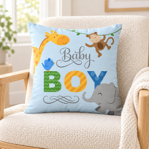 Cojín Decorativo Habitación de Animales de la Jungla para Niño