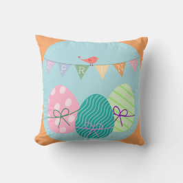Cojín Decorativo Habitación de bebé con huevo de Pascua de ave colo