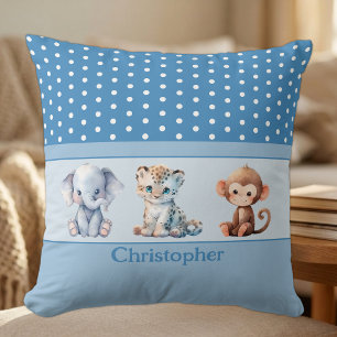 Cojín Decorativo Habitación de niños agregar nombre animales lindos