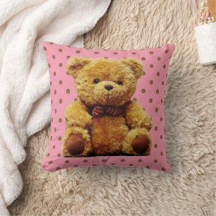 COJÍN DECORATIVO HABITACIÓN PARA NIÑOS DE SERIE OSO DE PINTURA DE C