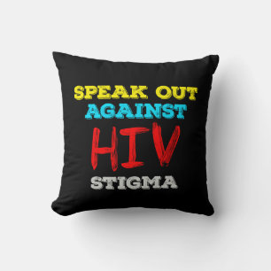 Cojín Decorativo Hablar contra el estigma del VIH - Conciencia sobr