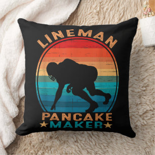 Cojín Decorativo Hacedor de Panqueques Liniero - Fútbol Americano