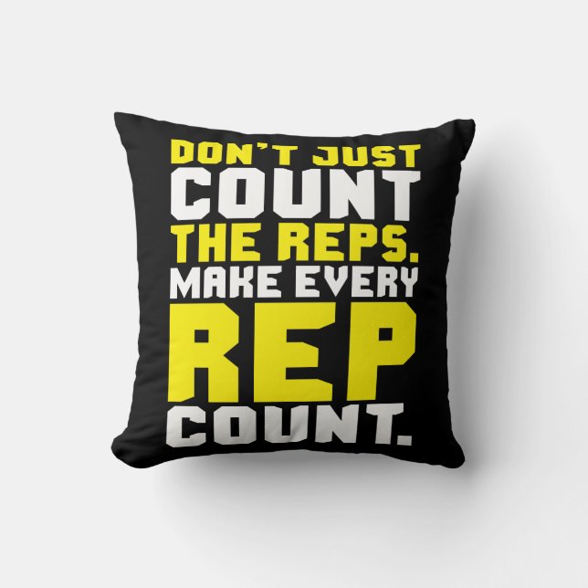 Cojín Decorativo Hacer cada recuento de representantes: Motivación  (Anverso)