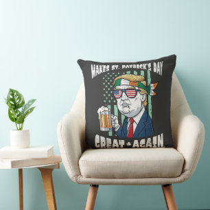 Cojín Decorativo Hacer que el día de San Patricio sea grande de nue