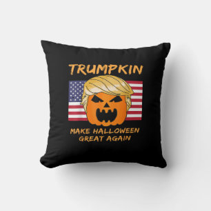 Cojín Decorativo Hacer que Halloween sea grande otra vez Trumpkin