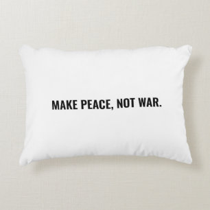 Cojín Decorativo Hacer que la paz no sea la guerra minimalista text