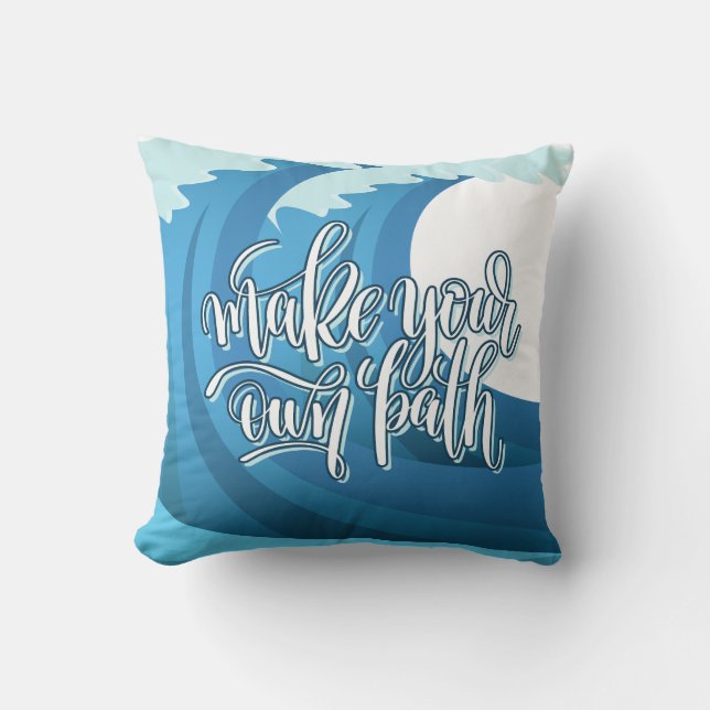 Cojín Decorativo Hacer su propia ruta | Cotización motivacional (Anverso)