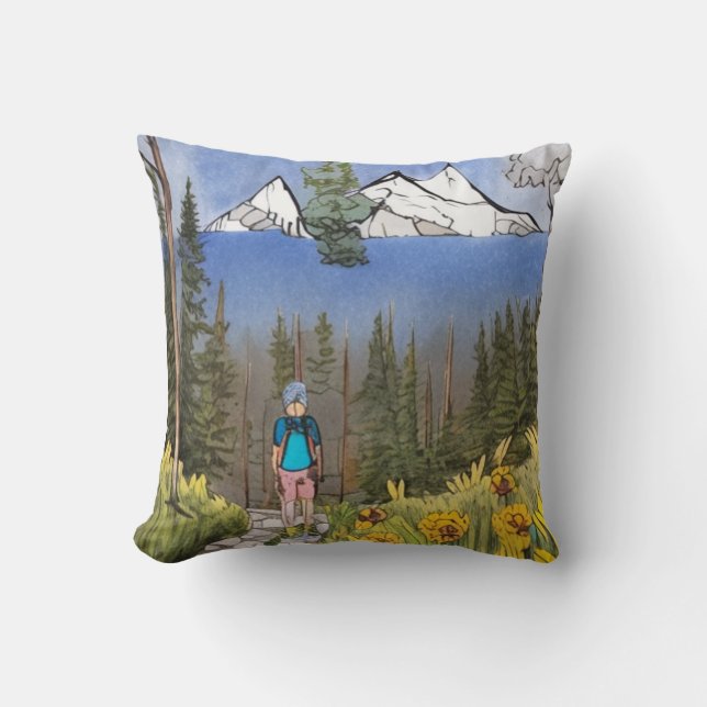 Cojín Decorativo Hacer una caminata (Anverso)