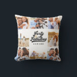Cojín Decorativo Haciendo que 40 luzca bien foto de color negro dor<br><div class="desc">Celebra tu 40 cumpleaños con estilo con este diseño de 40 años de efecto negro y oro. Un diseño moderno con texto de guión y gráficos en negrita. Cambie el color al personalizar. Parte de una colección.</div>