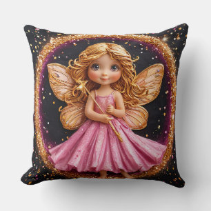 Cojín Decorativo Hada Brillante Decoración Mágica Fantasía Brillo