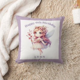Cojín Decorativo Hada Floral Caprichosa Personalizada