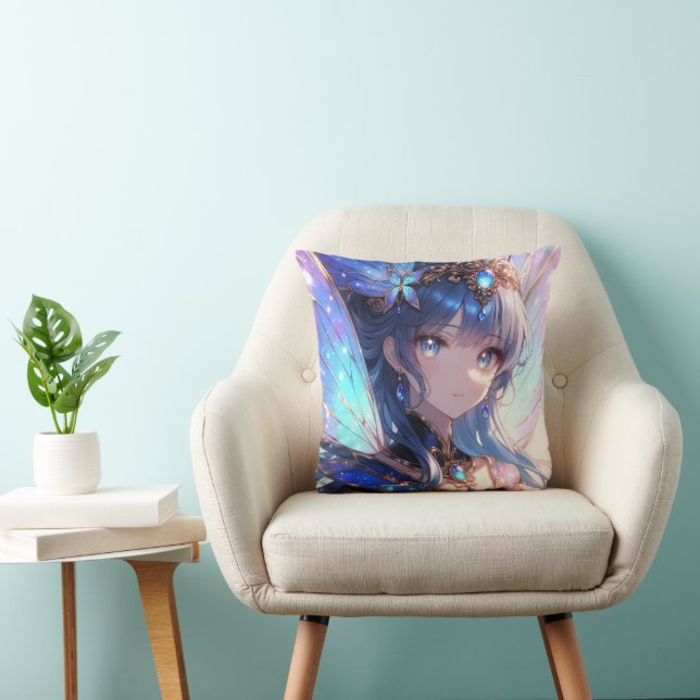 Cojín Decorativo Hada mariposa celestial (Silla)