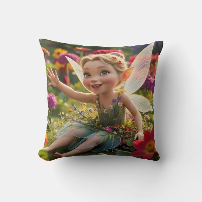 Cojín Decorativo Hadas amistosas (Anverso)
