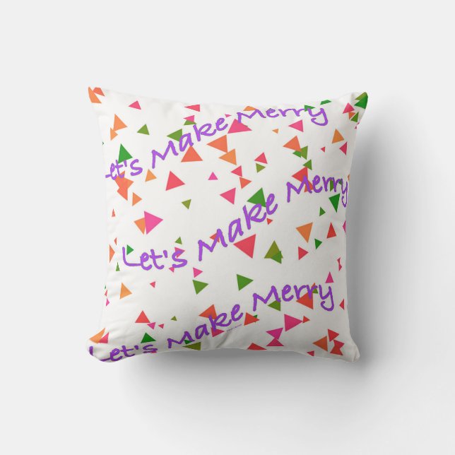 COJÍN DECORATIVO HAGAMOS FELIZ. (Anverso)