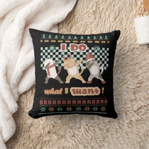 Cojín Decorativo Hago Lo Que Quiero Gatos Dabbing