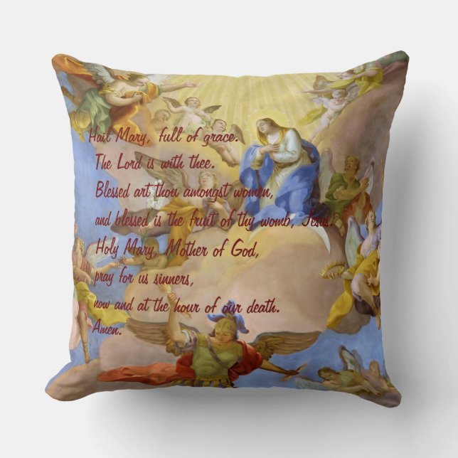 Cojín Decorativo Hail Mary and Glory Be (Anverso)