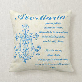 Cojín Decorativo Hail Mary Prayer Ave Maria Latin