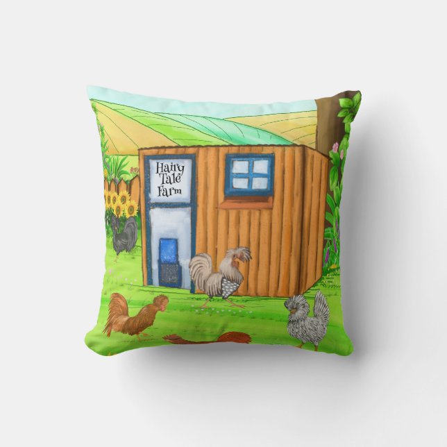 Cojín Decorativo Hairy Tale Farm - Hairy Rooster Tales (Anverso)
