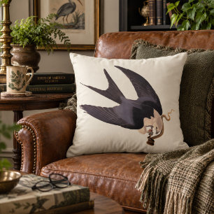 Cojín Decorativo Halcón de cola de golondrina de Audubon Lámina 72 