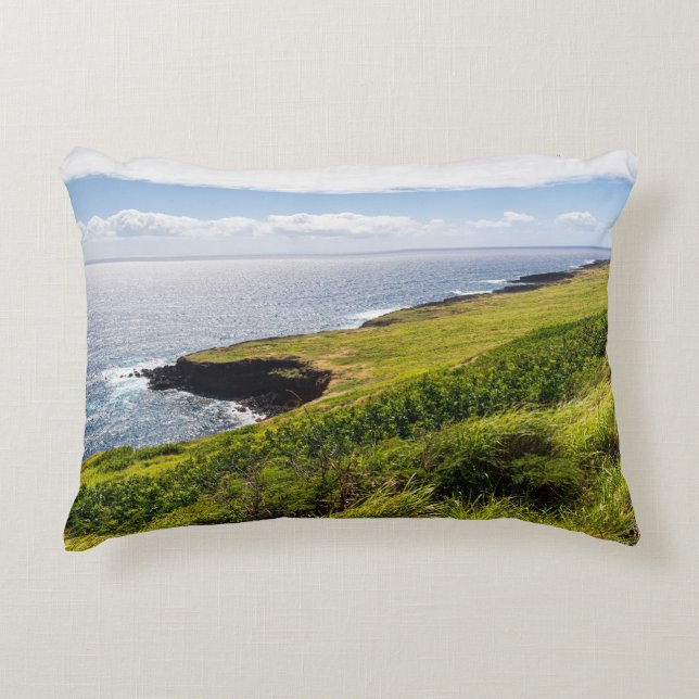 Cojín Decorativo haleokane lookout y el océano pacífico (Anverso)