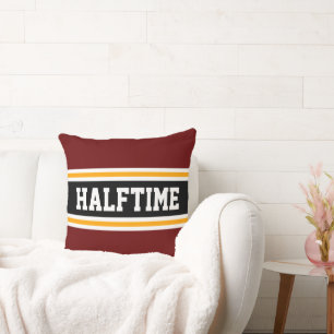 Cojín Decorativo HALFTIME Deep Red Yellow Black Sporty Stripes