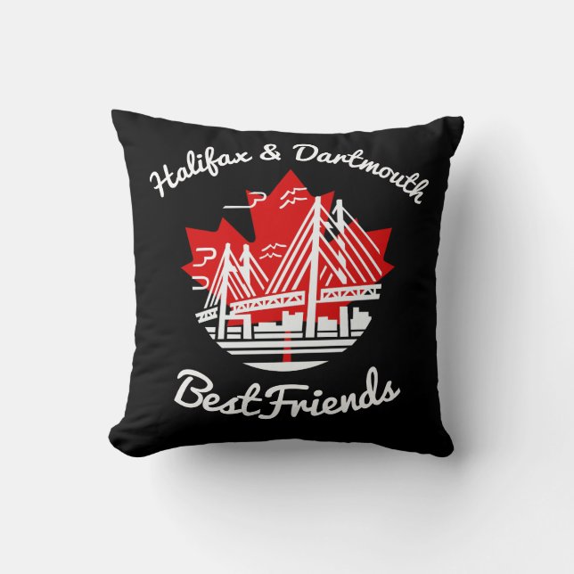 Cojín Decorativo Halifax and Dartmouth Bestfriend canada pillow (Anverso)