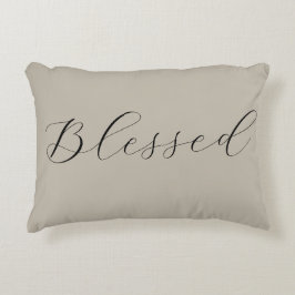 Cojín Decorativo Hallelujah bendecido negro neutro mínimo simple