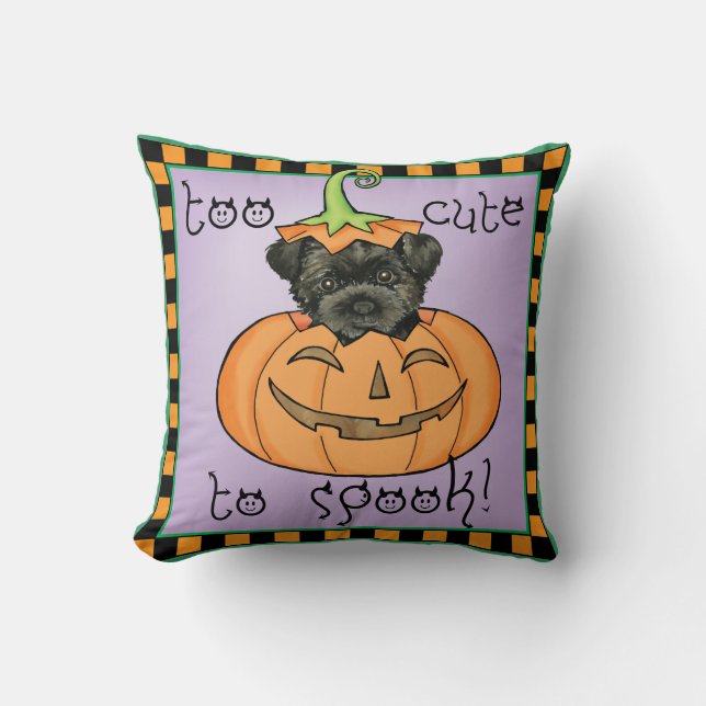 Cojín Decorativo Halloween Affenpinscher (Anverso)