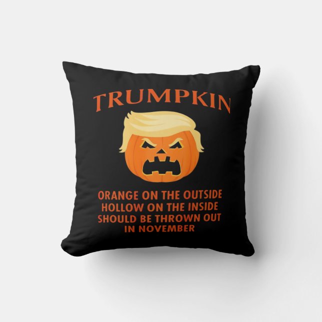Cojín Decorativo Halloween anti Trumpkin divertido (Anverso)