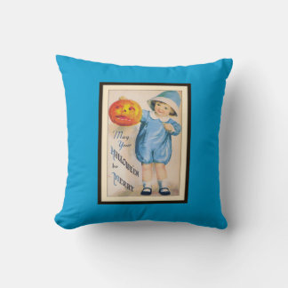 Cojín Decorativo Halloween Antiguo Niño con Jack o' Lantern