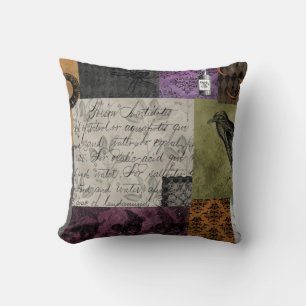 Cojín Decorativo Halloween Arte apotecario gótico medieval espumoso