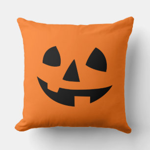 Cojín Decorativo Halloween calabaza aislada sonrisa divertida