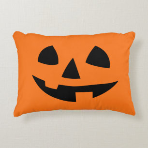 Cojín Decorativo Halloween calabaza aislada sonrisa divertida