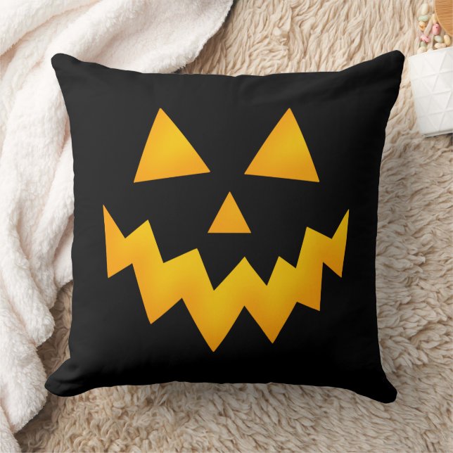 Cojín Decorativo Halloween Calabaza cara Jack o Lantern (Manta)