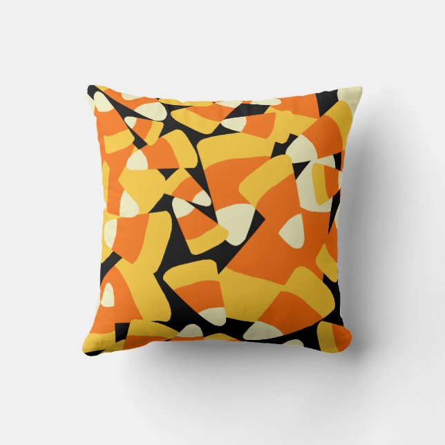 Cojín Decorativo Halloween Candy Corn Seamless Pattern (Reverso)