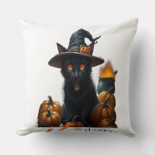 Cojín Decorativo Halloween Cat  (Anverso)