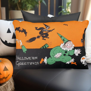 Cojín Decorativo Halloween Chica de payasos retro vintage