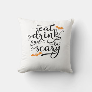 Cojín Decorativo Halloween Come Come Y Sé Espeluznante Retro Clásic