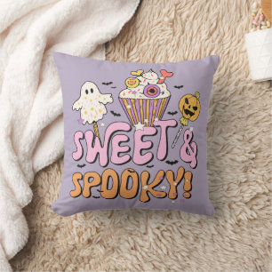Cojín Decorativo Halloween con fantasmas y calabazas dulces y fanta