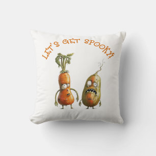 Cojín Decorativo Halloween con verduras zombi